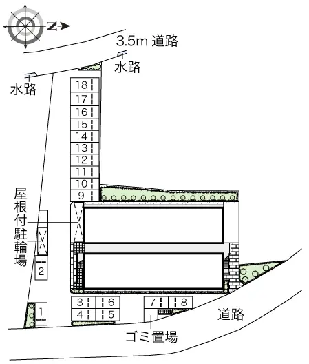 ★手数料０円★伊丹市北伊丹１丁目 月極駐車場